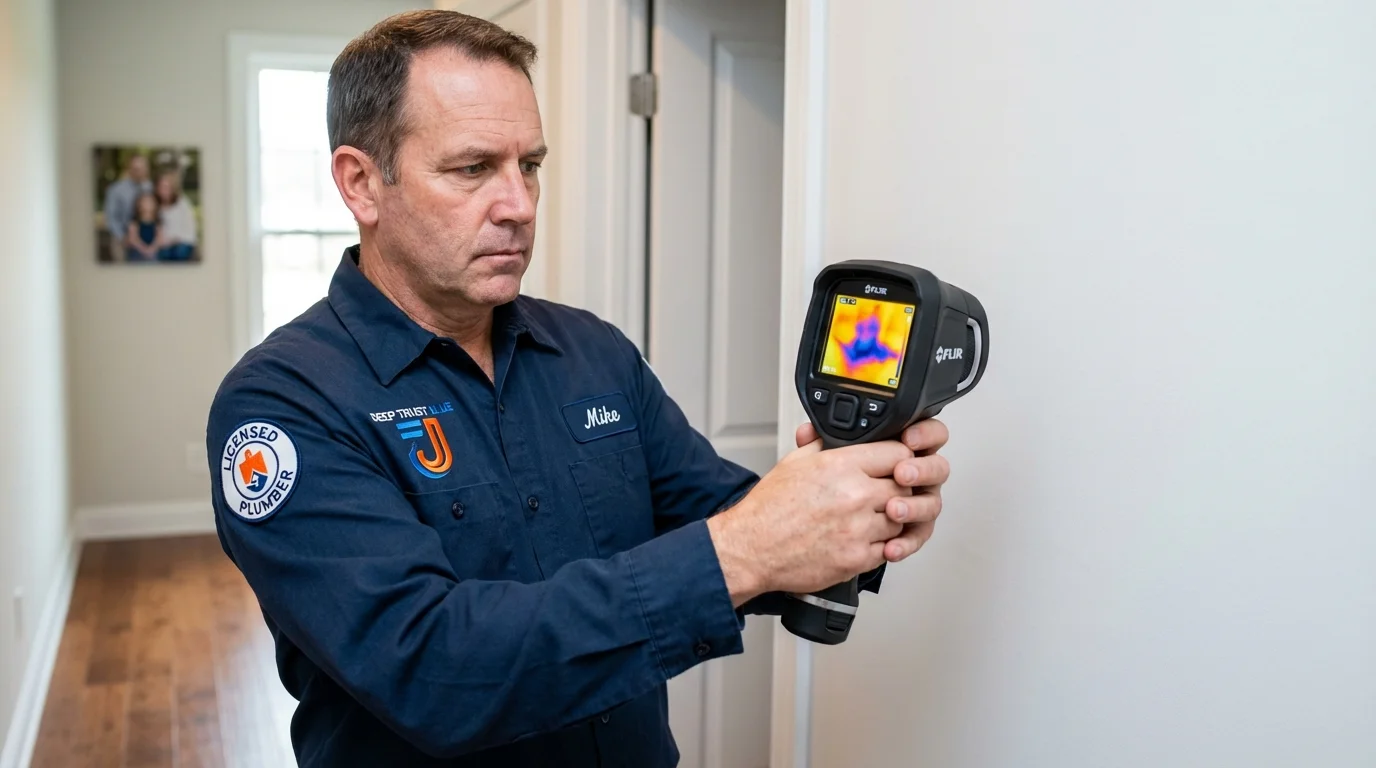 Thermal imaging leak detection by Johns Plumbing LLC in West Springfield
